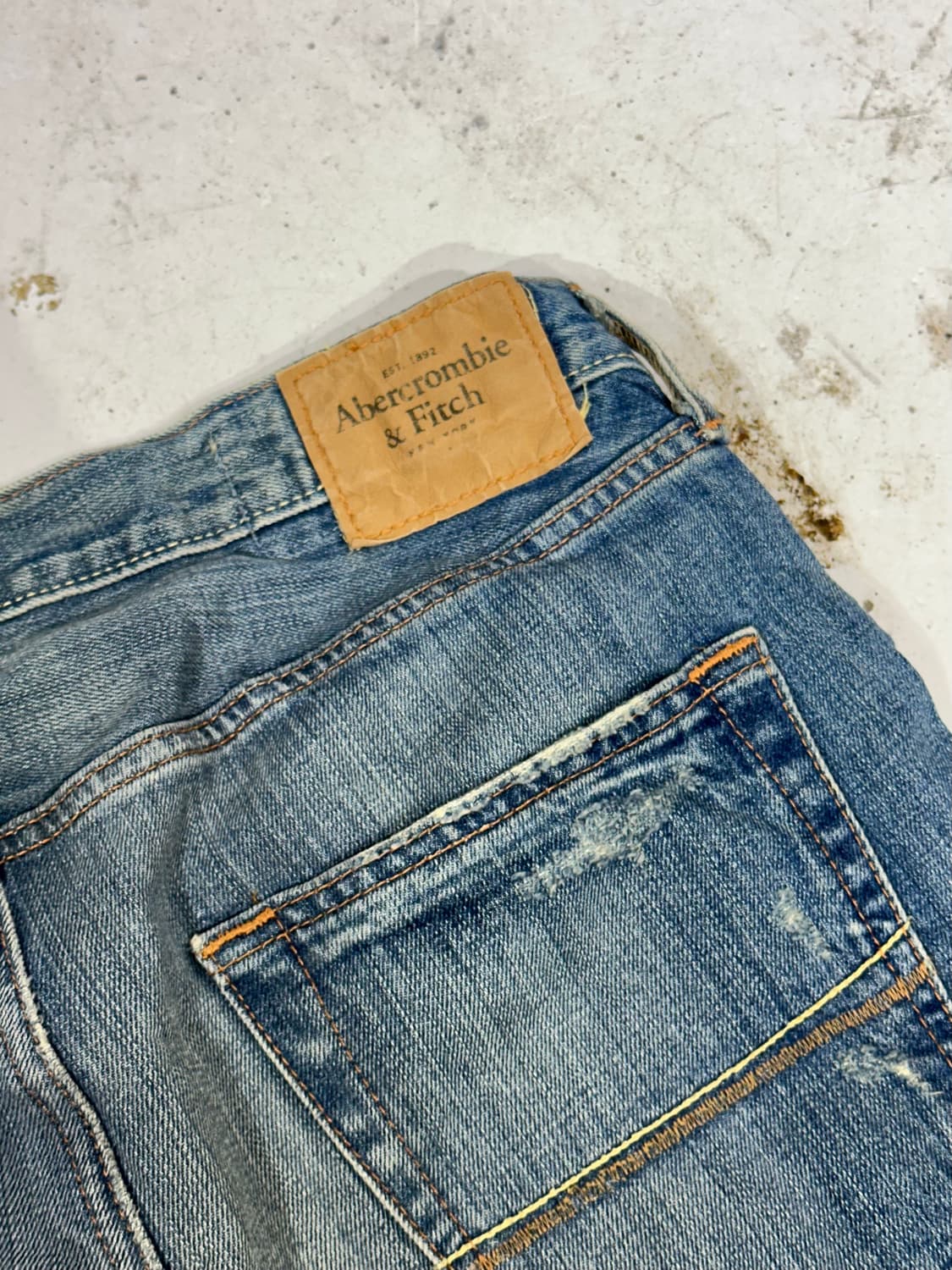 90s 아베크롬비 연청 와이드 데님 팬츠 청바지  상품이미지6