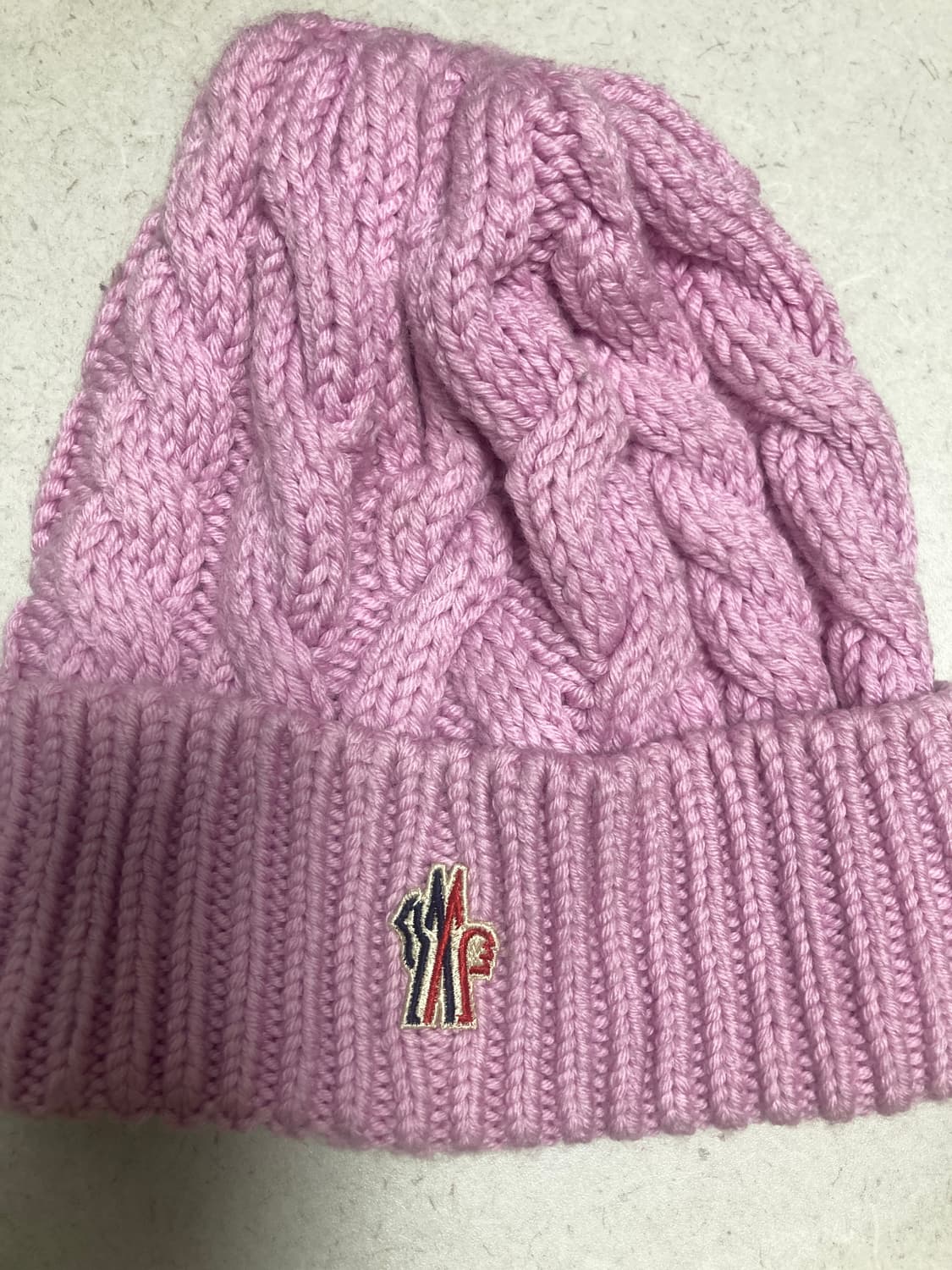 ⭐️레어⭐️몽클레어 그레노블 로고패치 케이블 비니 상품이미지3