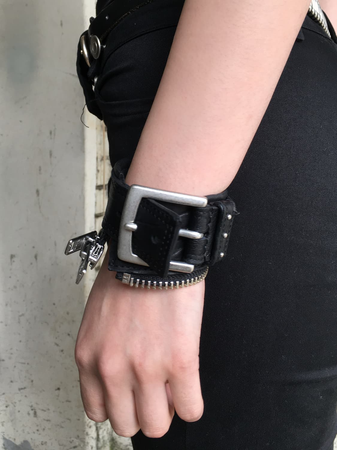 Leather two-way zipper bangle 상품이미지7