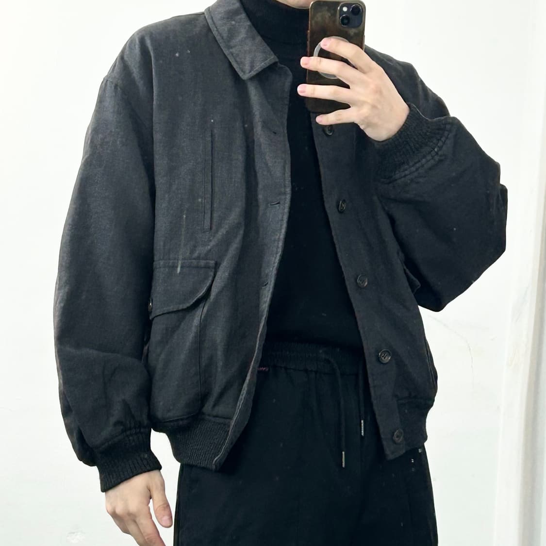 꼼데가르송 옴므 90s 헤링본 봄버 자켓 상품이미지3