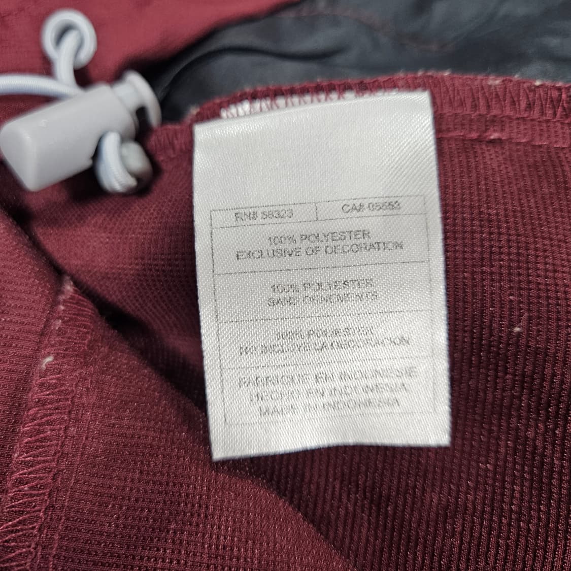 90s Nike 나이키 버건디 폴리 풀오버 웜업 상품이미지4