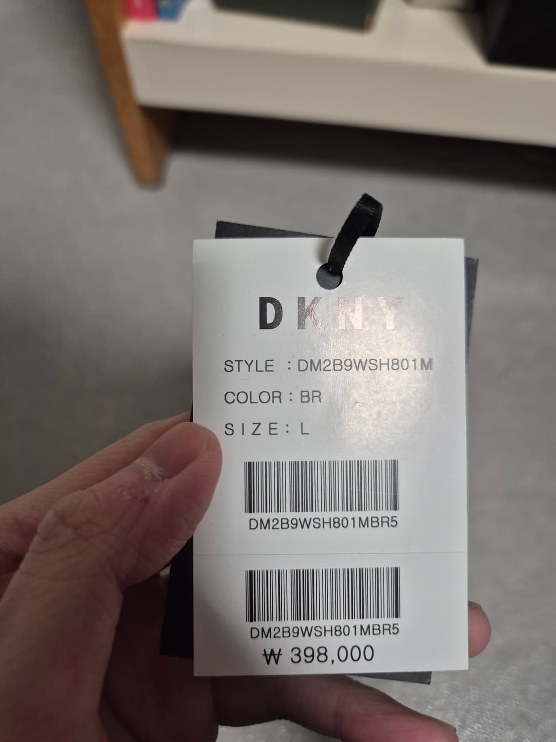 DKNY 옴브레 체크 셔츠 L 상품이미지5