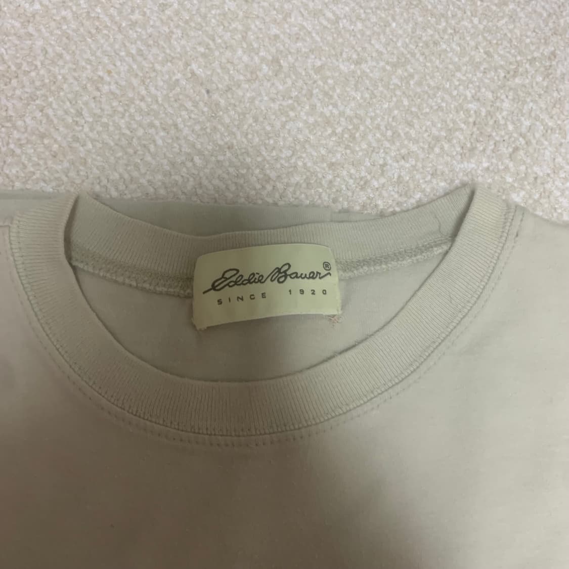 에디바우어 베이지 라운드 반팔티셔츠 105 상품이미지2