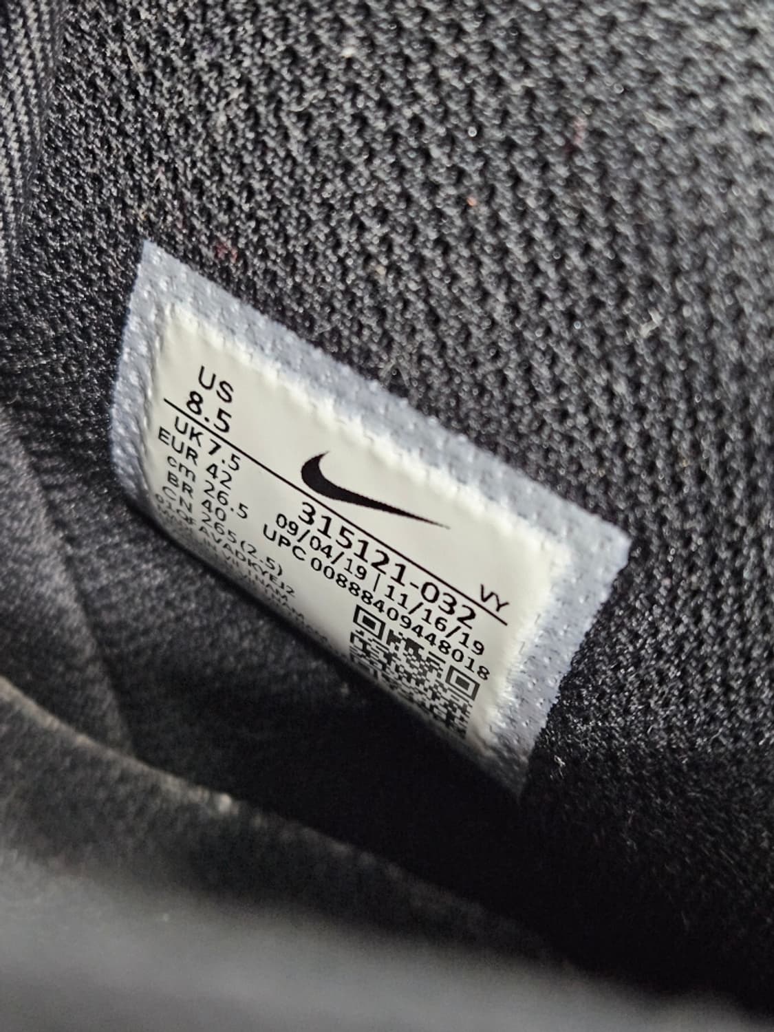 나이키 에어 포스 1 트리플 블랙 하이 스니커즈 (265MM)/11031 상품이미지10