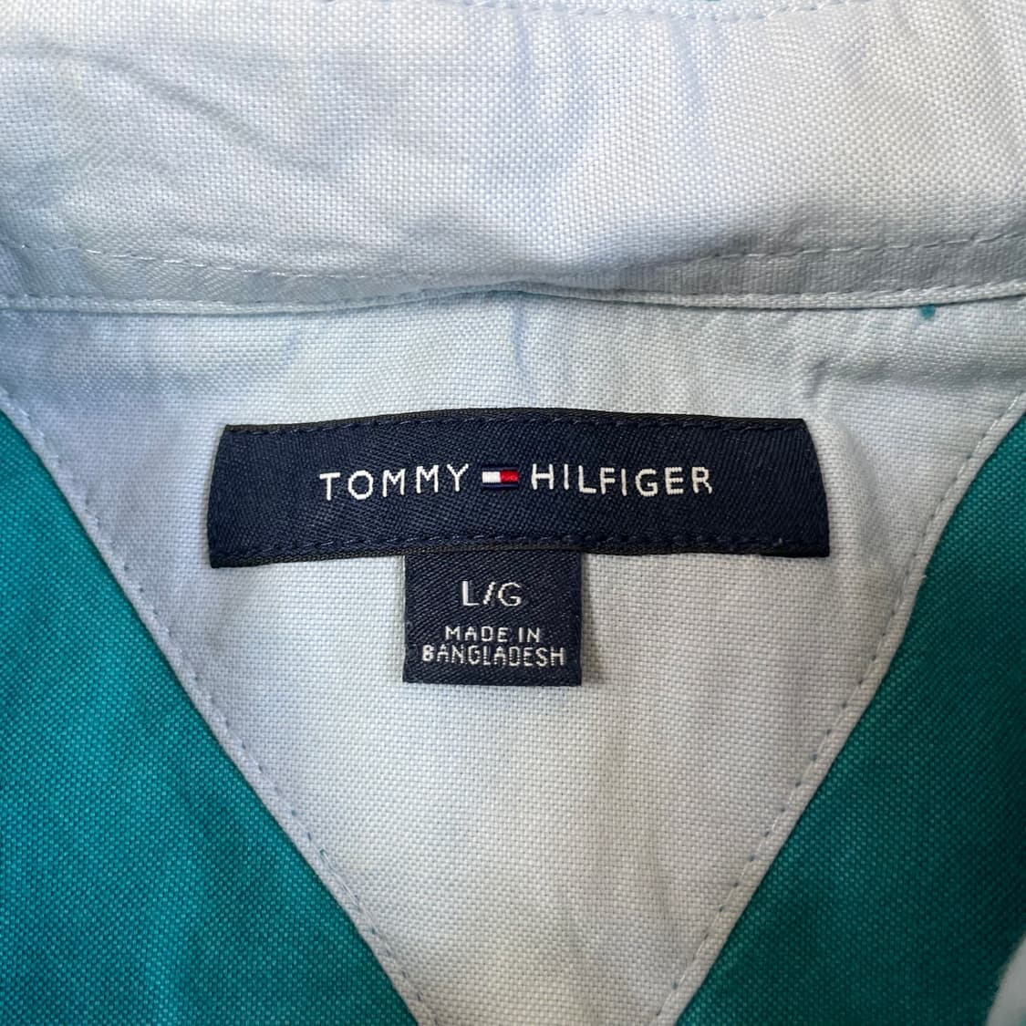 타미힐피거 청록 반팔 셔츠 L 상품이미지4