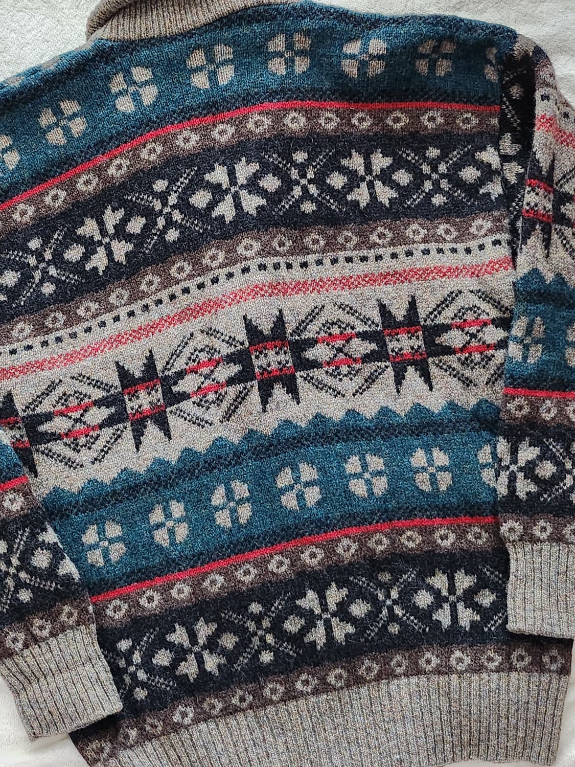 Eskimo 숄카라 패턴 가디건 L 상품이미지4