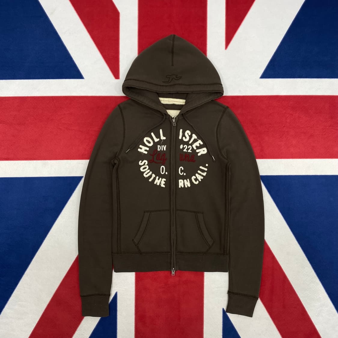 홀리스터 y2k 브라운 투웨이후드집업 여성 S  상품이미지1