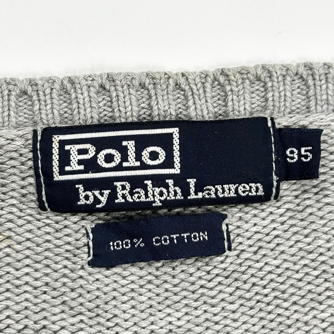 폴로 랄프로렌 포니 그레이 꽈배기 케이블니트 (실측 L) 상품이미지5