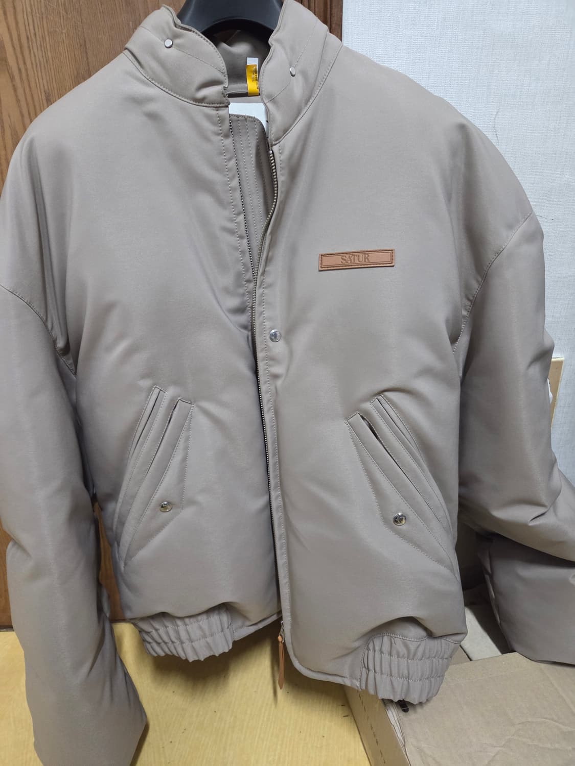 SATUR 패딩 점퍼 베이지 상품이미지2