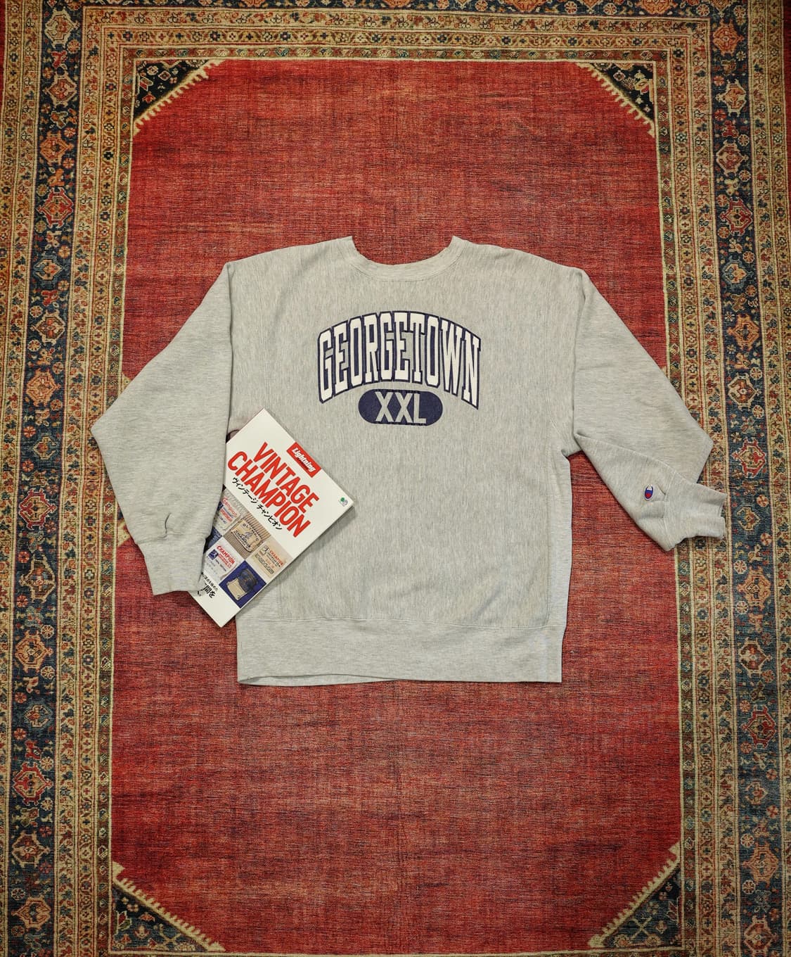 90s 빈티지 챔피온 조지타운대학 리버스위브 스웻 판매 상품이미지1