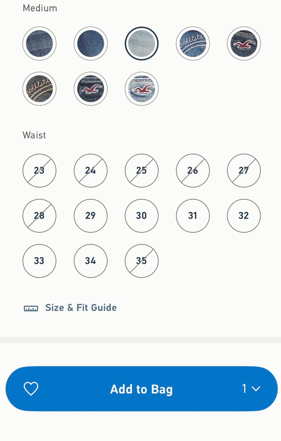 홀리스터 hollister 로우라이즈 진 쇼츠 청반바지 24 상품이미지2