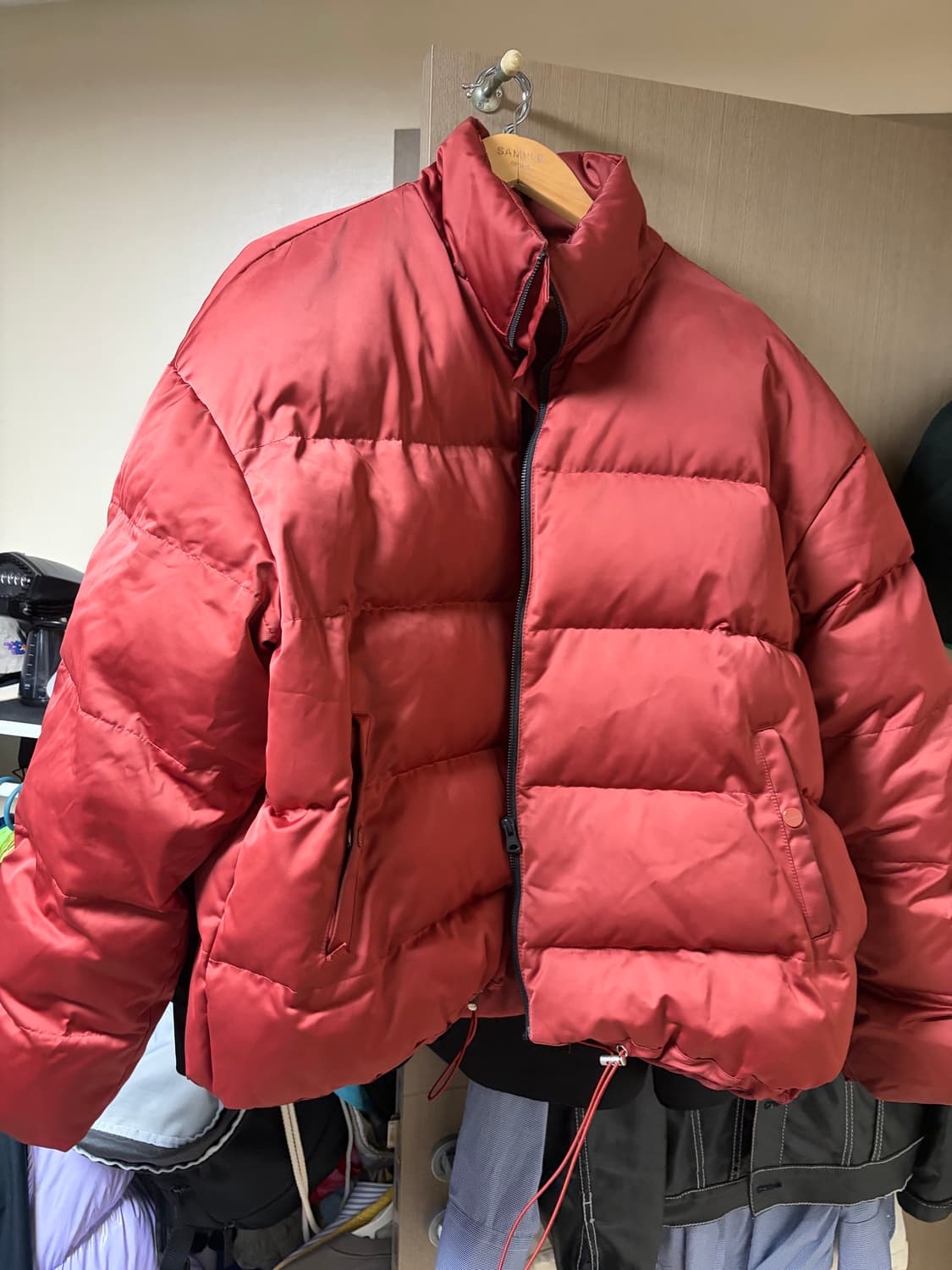 디프리크 패딩 버건디 3사이즈(xl사이즈감) 상품이미지1