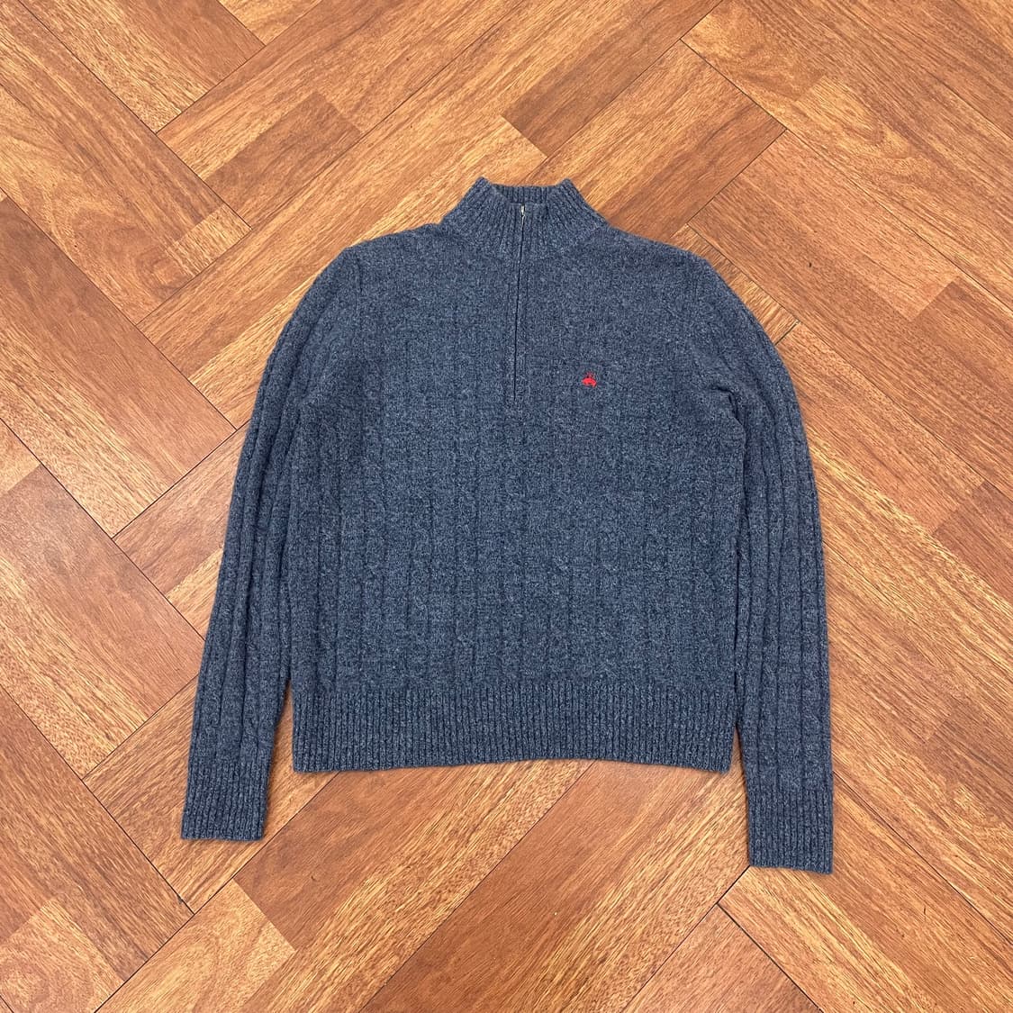 브룩스브라더스 반집업 케이블 니트 상품이미지1