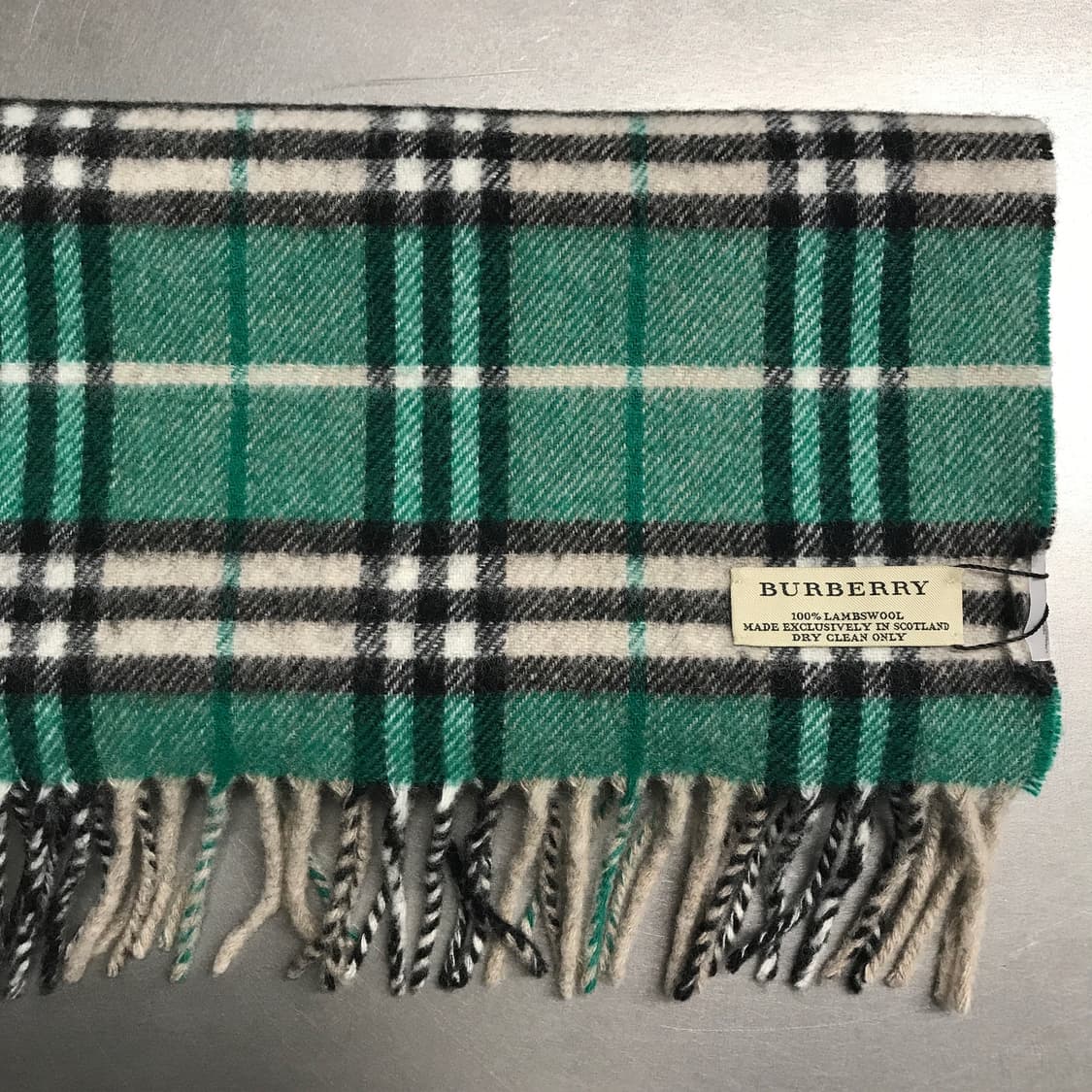 버버리 정품 램스울 머플러 그린 상품이미지3