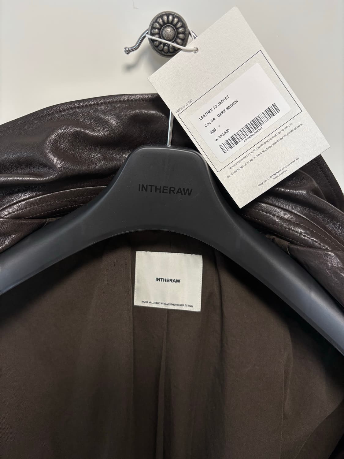 인더로우 리더 A2 자켓 다크 브라운 1size 상품이미지6