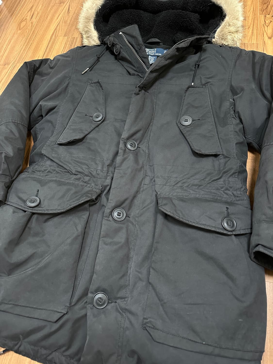 90s 폴로 랄프로렌 밀리터리 콜드파카 S 상품이미지2