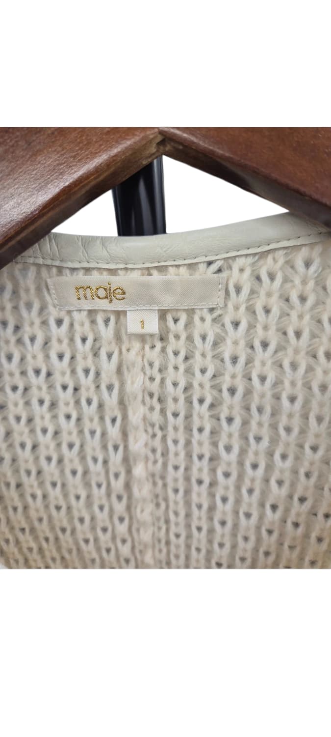 마쥬 maje 알파카 모헤어 양가죽 니트 가디건 1사이즈 상품이미지4
