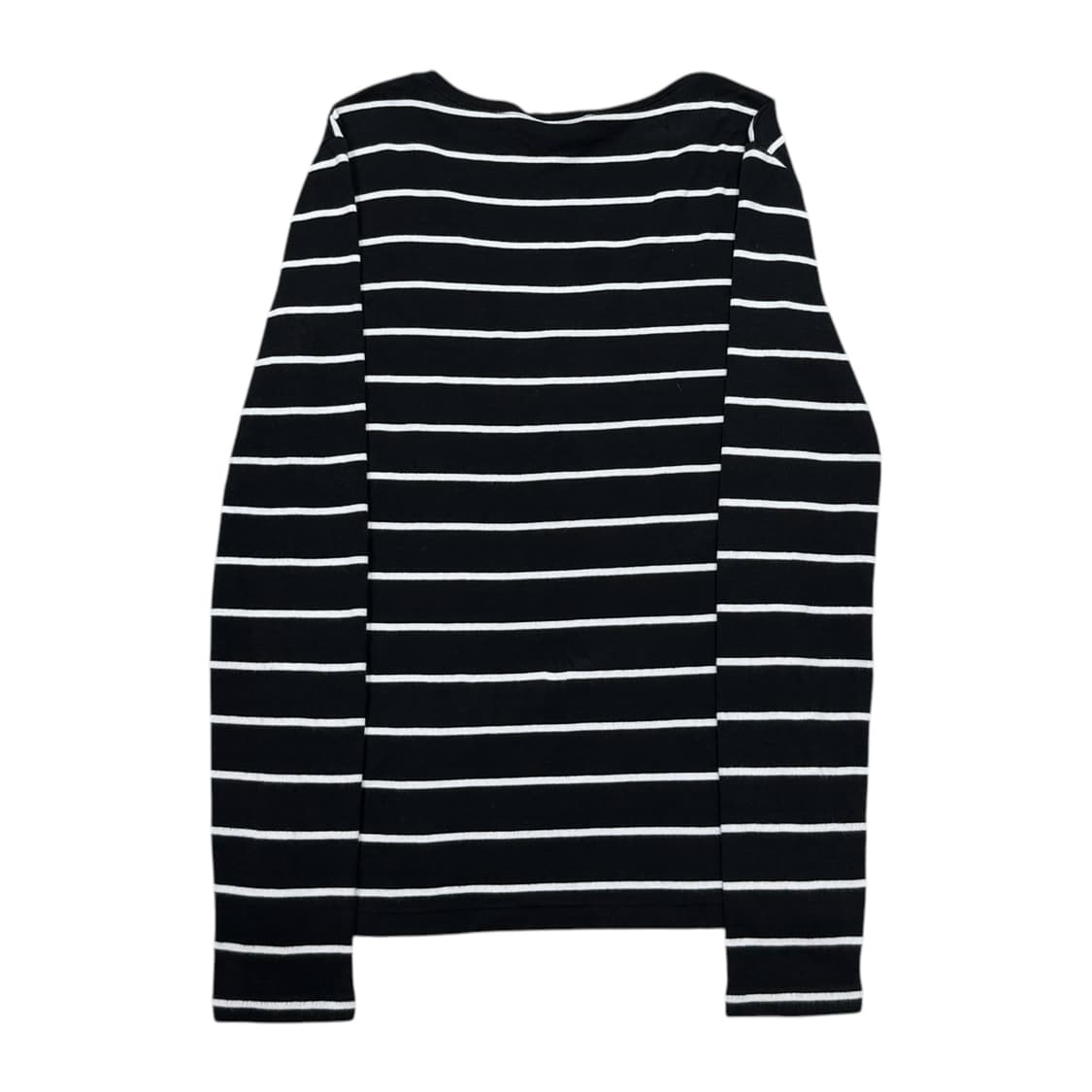 폴로 랄프로렌 여성 스트라이프 브이넥 롱슬리브 긴팔티 블랙 M 상품이미지3