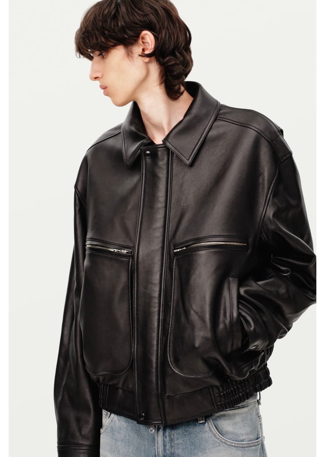 솔리드옴므 25fw 램스킨 레더 자켓 48 상품이미지1