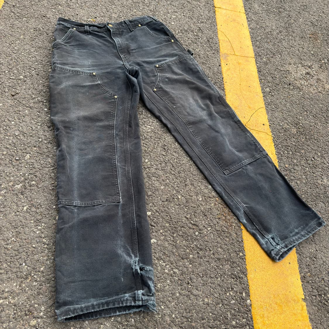 USA 칼하트 B01 BLK 더블니 카펜터 팬츠 상품이미지3