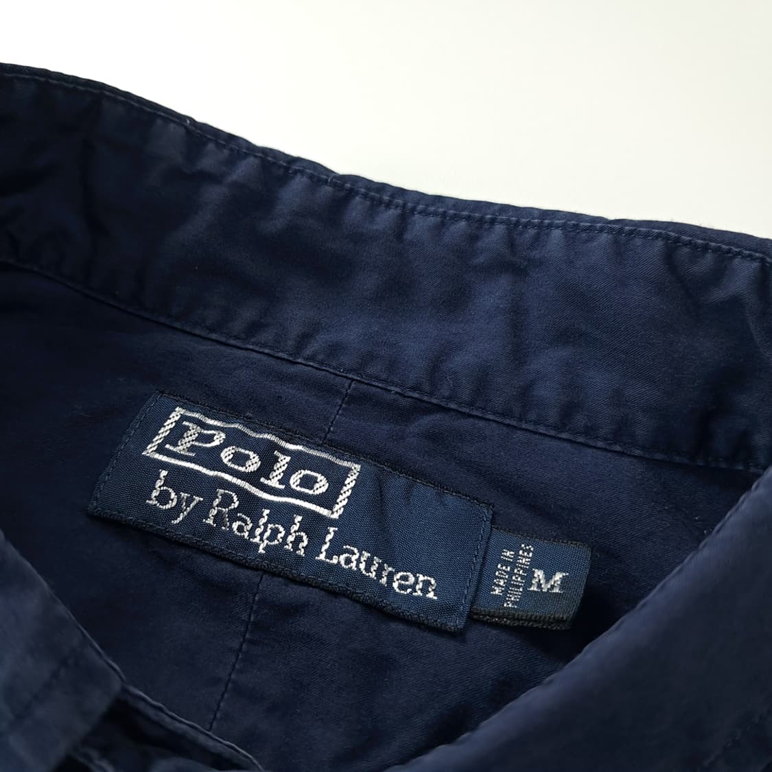 CK453 M 폴로 90s 네이비 반팔 워크 셔츠 남방 상품이미지3