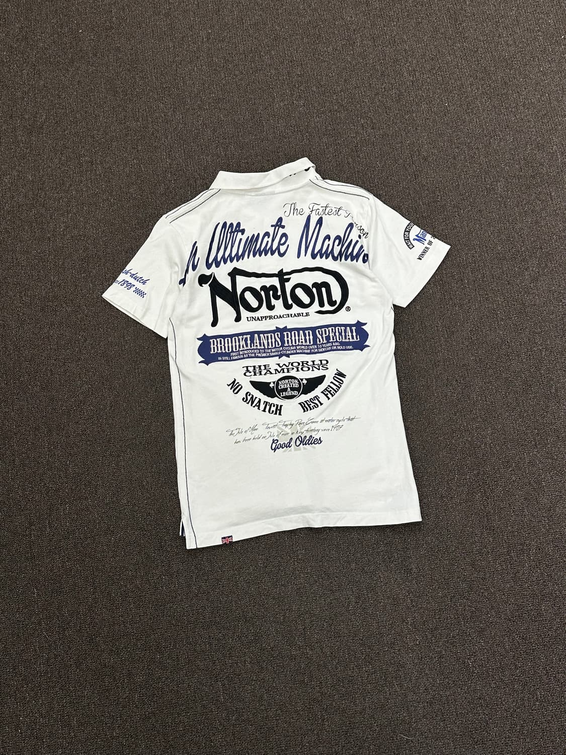 M)Norton 빈티지 화이트 후면 자수 폴로 반팔(이염) 상품이미지10