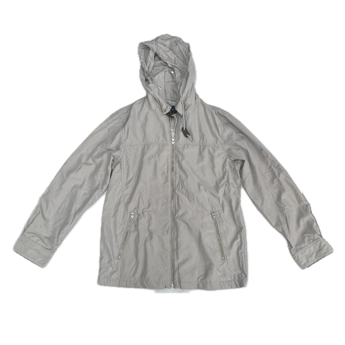 ZONE FOR MEN 후드 바람막이 그레이 아우터 봄버 자켓 오버핏 상품이미지2