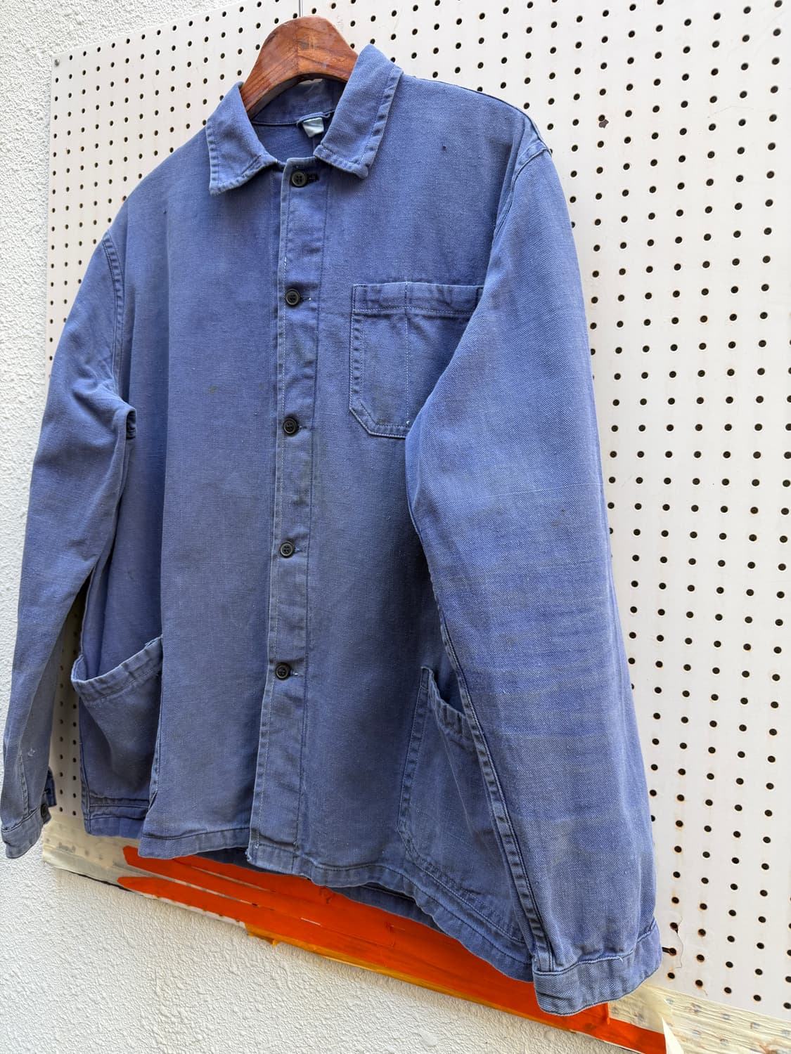 WASHED BLUE OLD VINTAGE FRENCH 프렌치워크자켓 상품이미지7