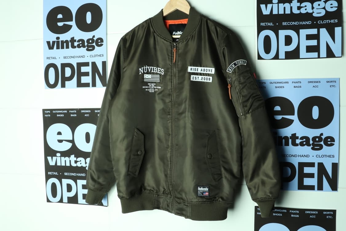 (L-2XL) 펠틱스 집업 바람막이 점퍼자켓 MA1 항공-7B1C 상품이미지2