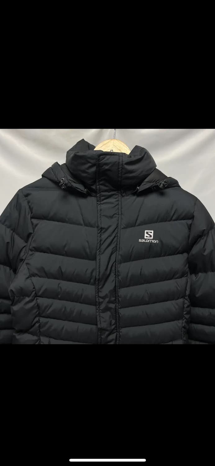 [정품/우먼스M] 살로몬 덕다운 블랙 롱패딩 상품이미지2