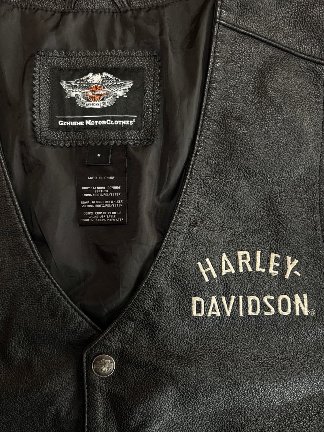 [M] Harley-Davidson leather vest 상품이미지5