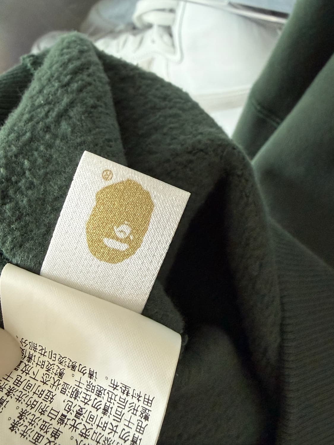 (W) 베이프 컬리지 풀오버 후드 그린 상품이미지6