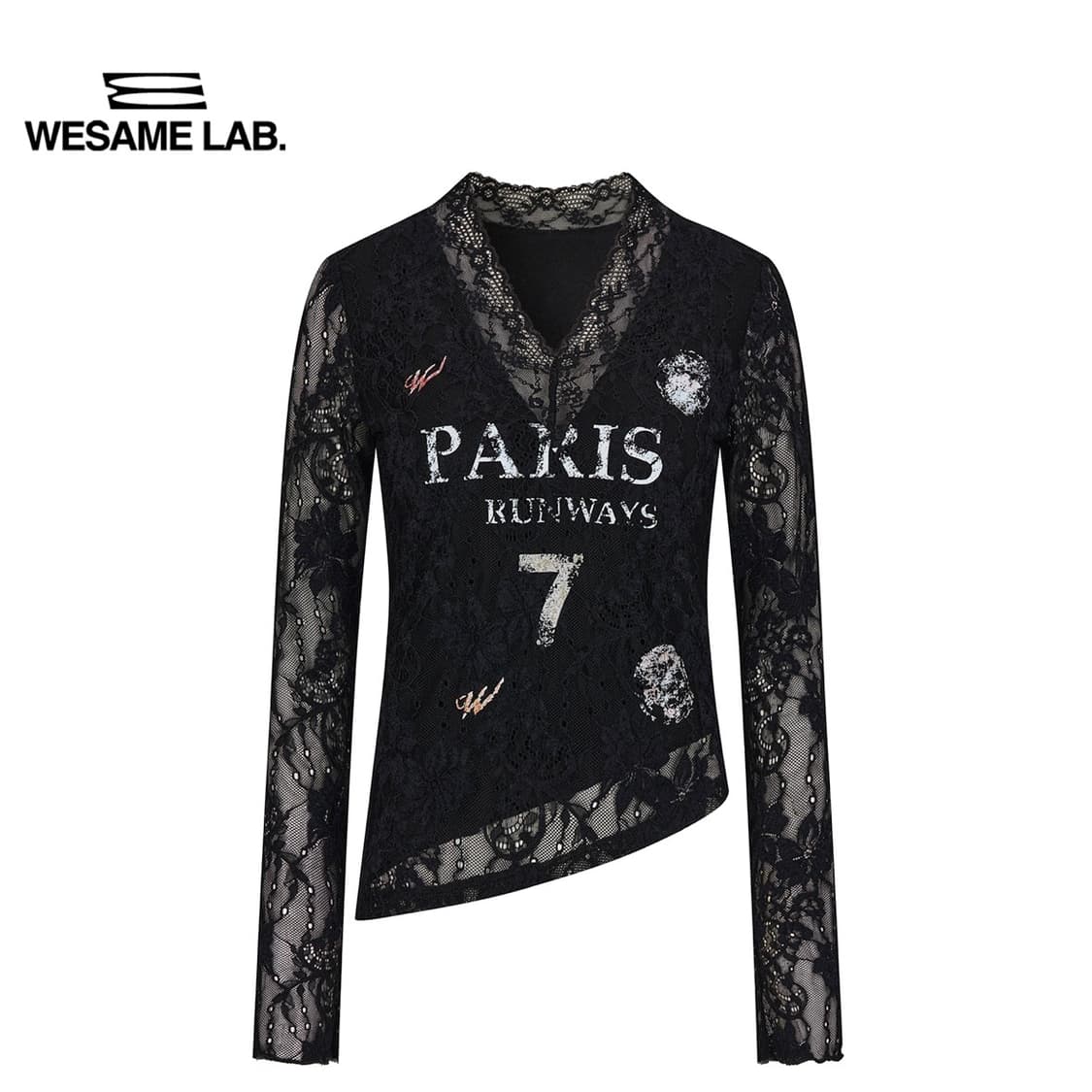 WESAMELAB 위세임랩 레이스 브이넥 탑 | 보헤미안서울 낫유어로즈 상품이미지2