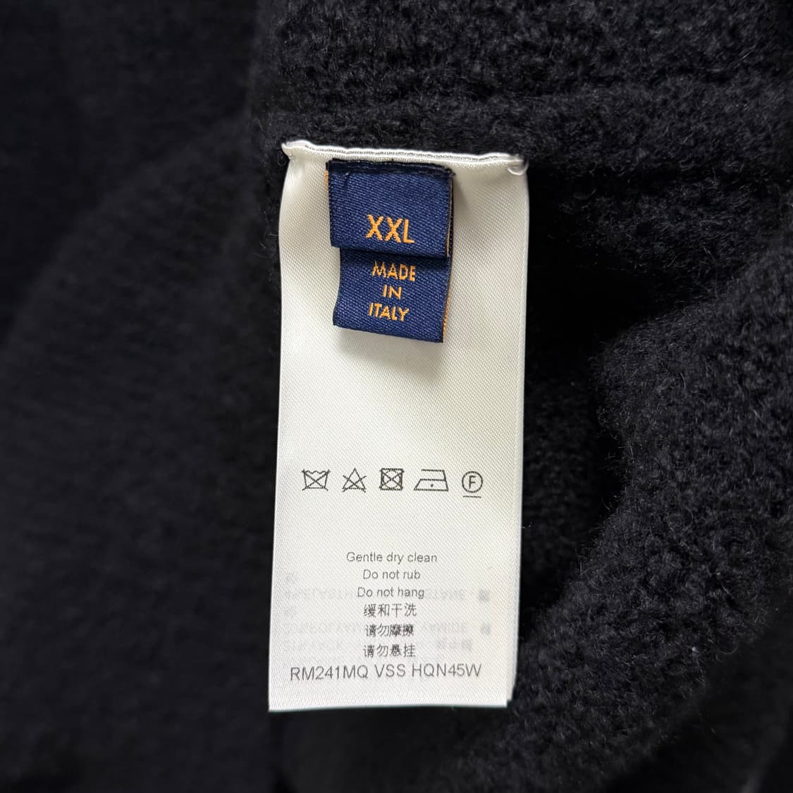 [S+급/2XL] 루이비통 LV 인타르시아 크루넥 니트 블랙 상품이미지5
