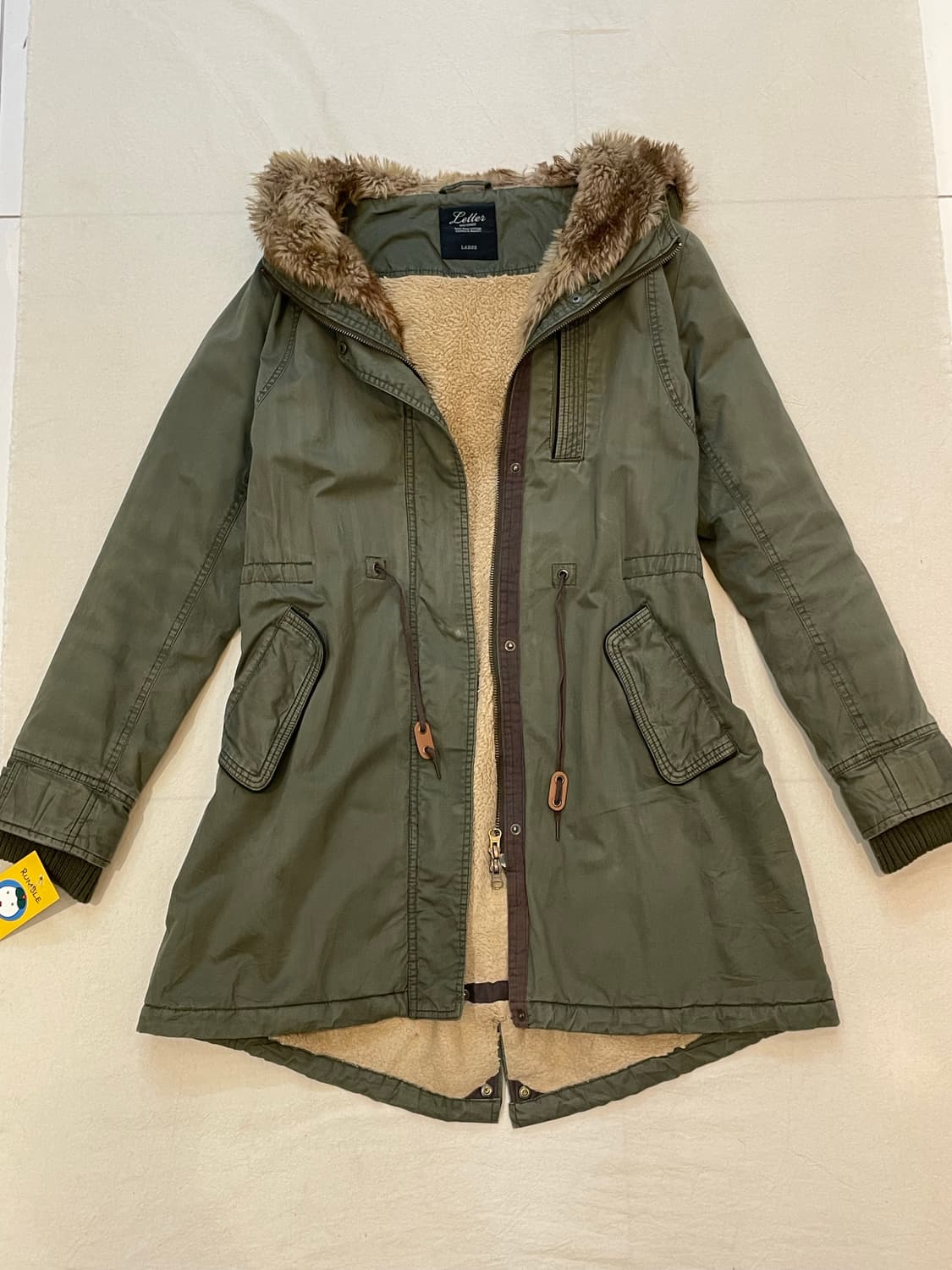 일본빈티지 디테일 털파카 상품이미지2