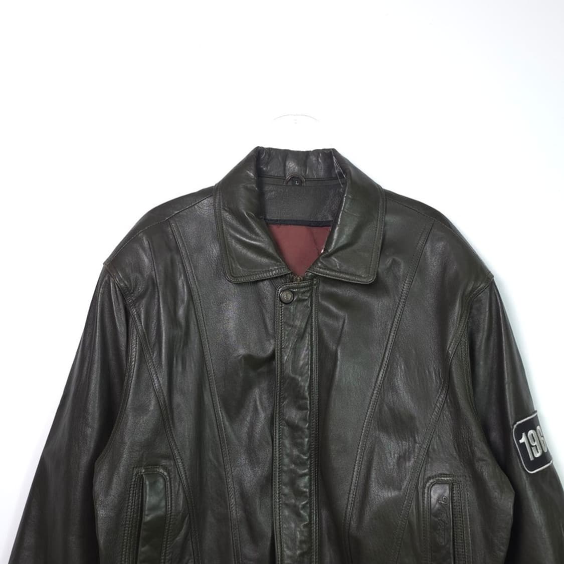 올드스쿨 빈티지 가죽 블루종 점퍼 L 상품이미지3