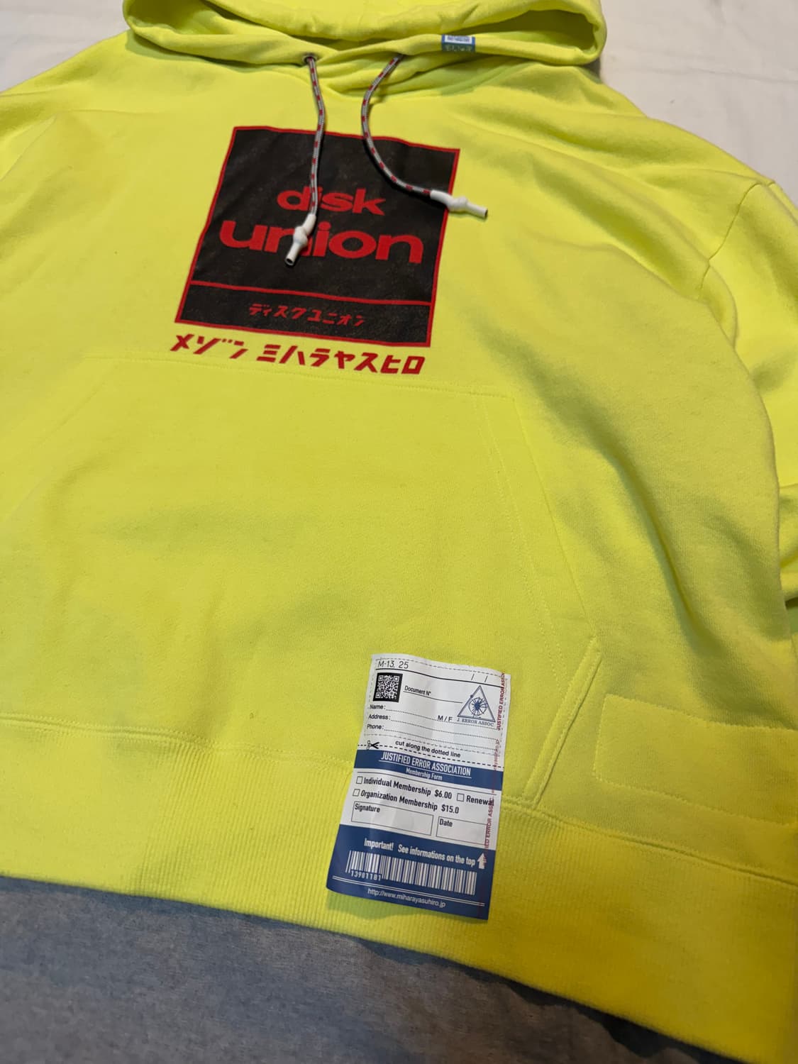 미하라 야스히로 옐로우 디솔루션 후드티 상품이미지4