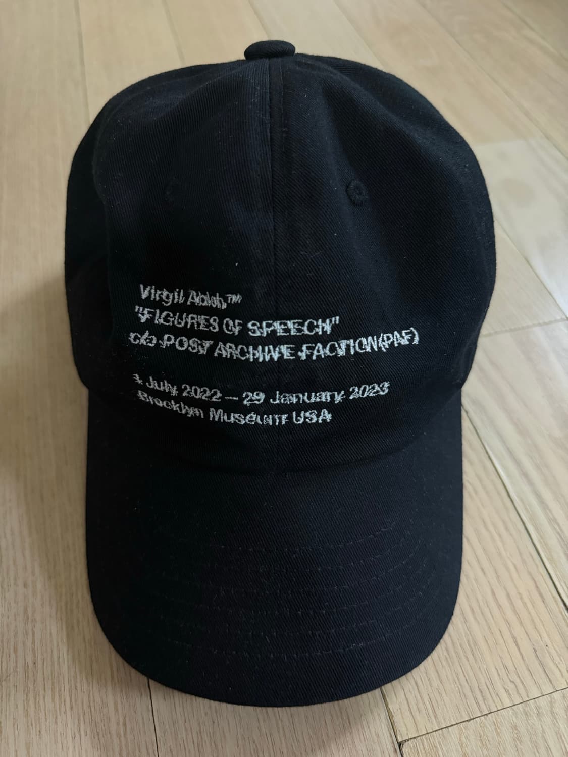 포스트아카이브팩션(파프) 오프화이트 캡 모자 버질아블로 블랙 상품이미지1