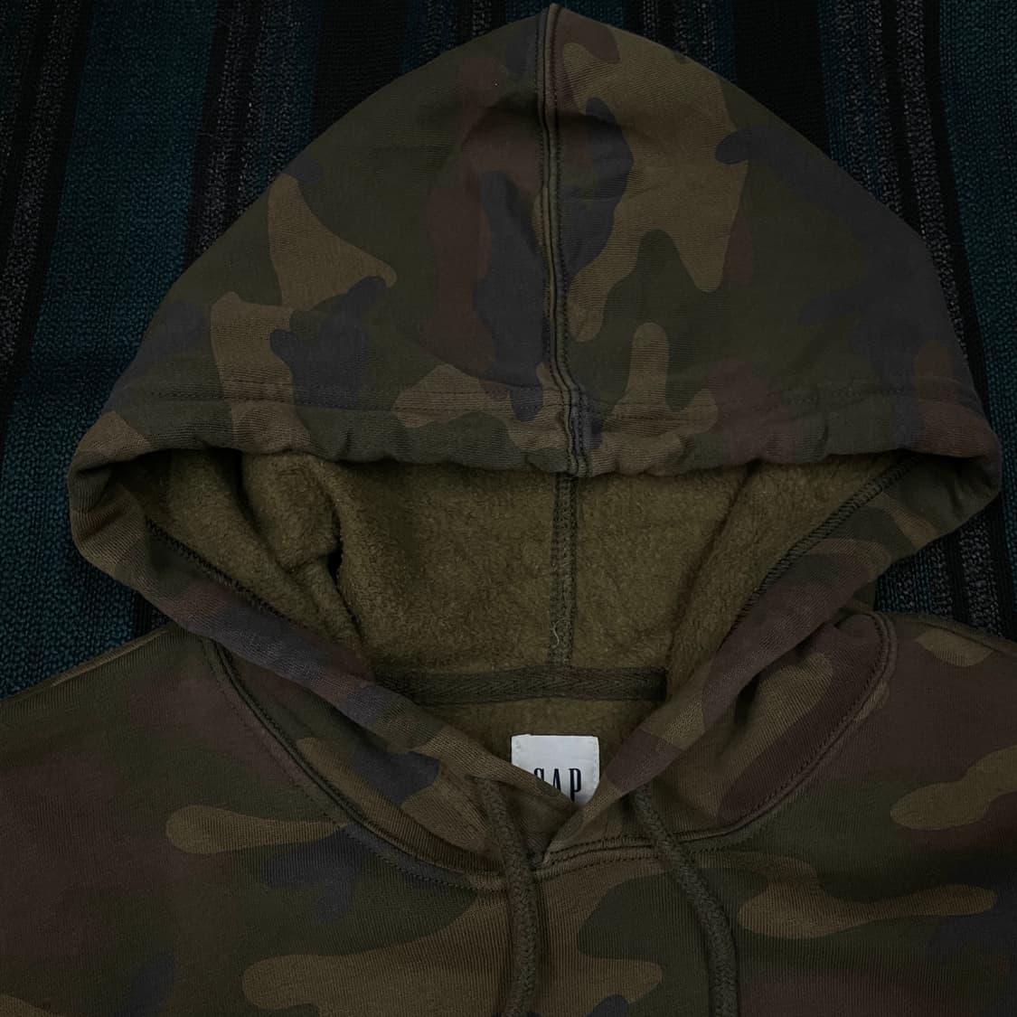 [S] GAP 갭 카모플라쥬 우드랜드 카모 패턴 후드 티셔츠  상품이미지2