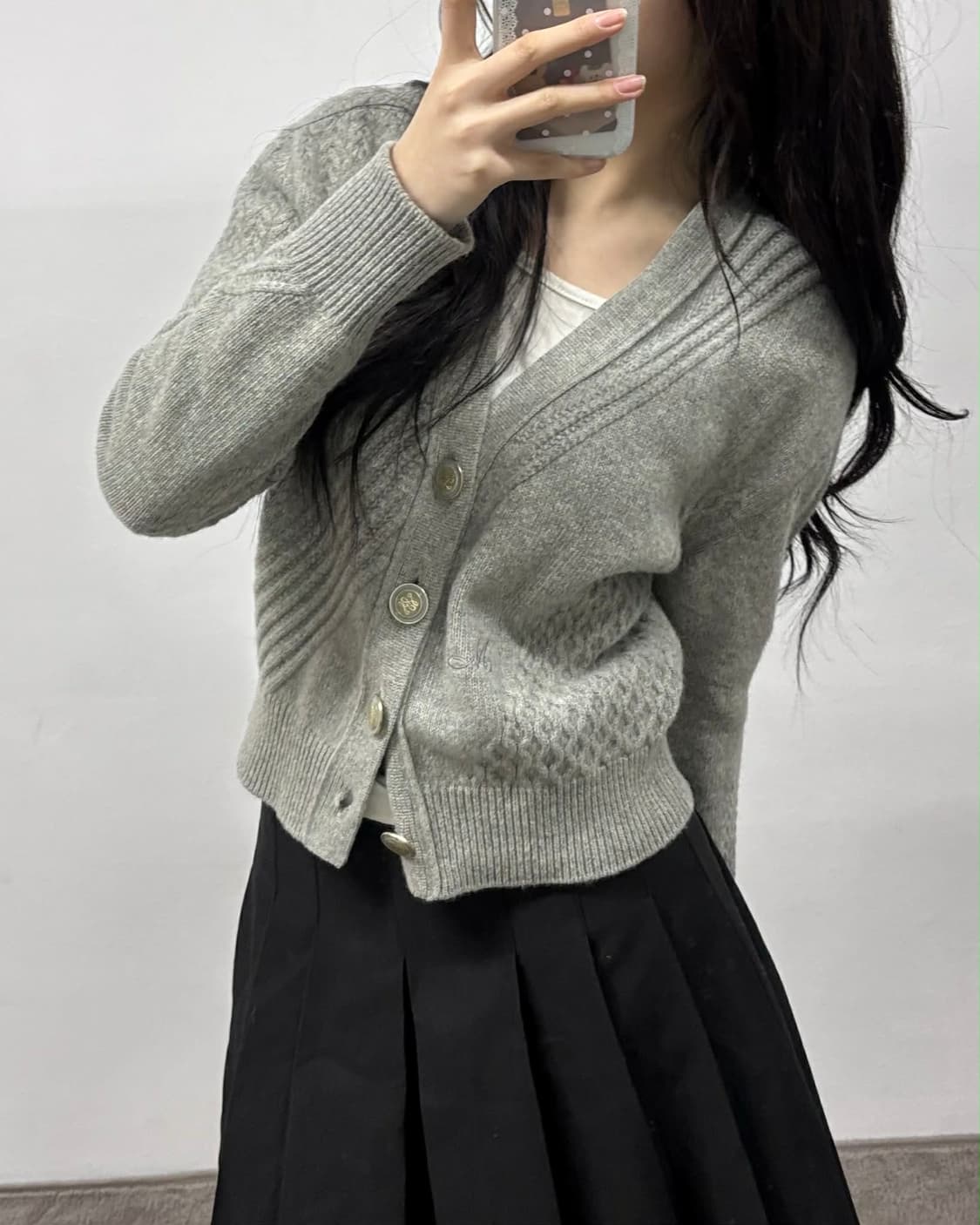 [F] 미샤 MICHAA 한섬 2020년 신형 케이블 니트 가디건 상품이미지3