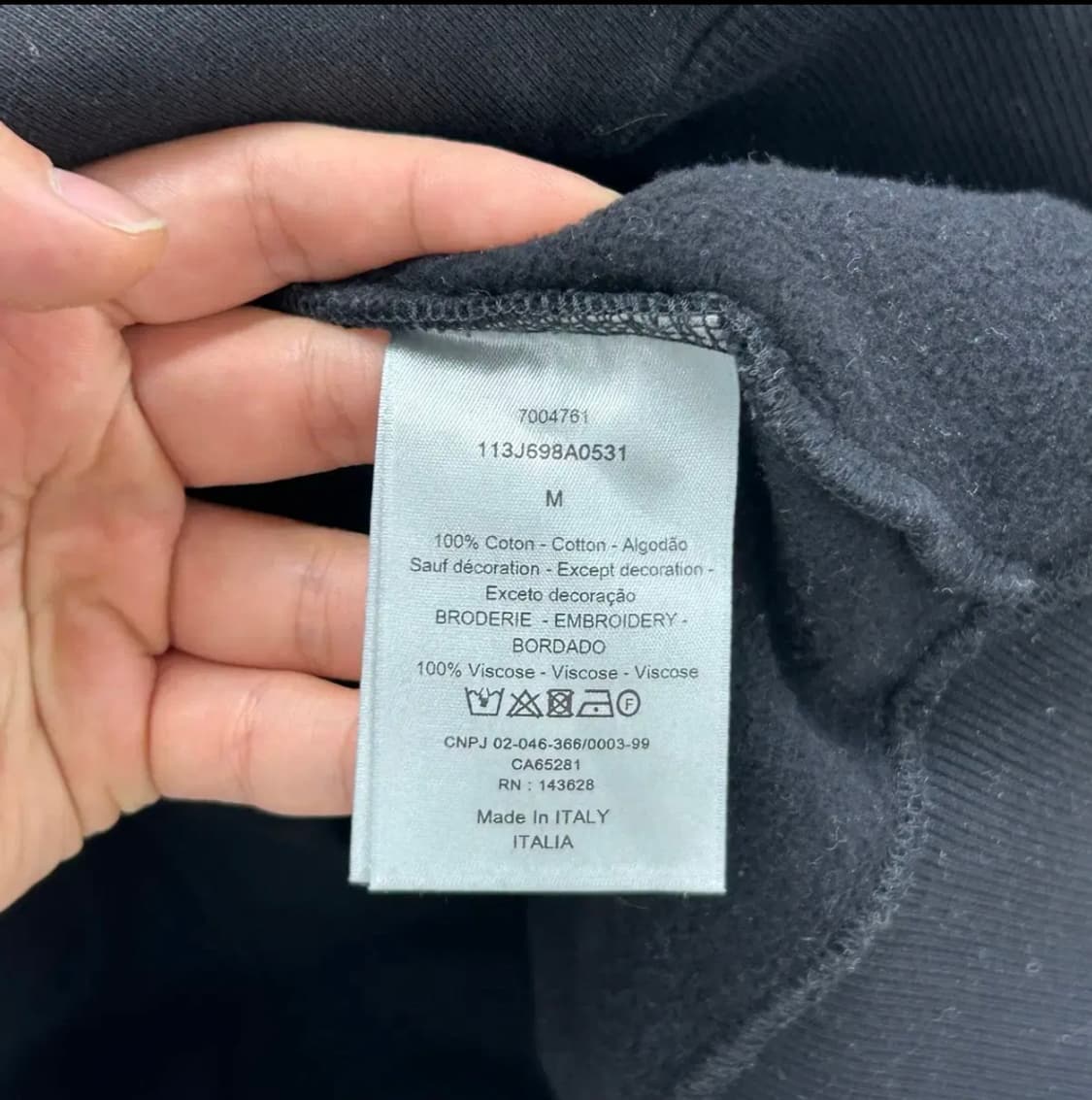 [정품] 디올 CD로고 후드티 블랙 상품이미지4