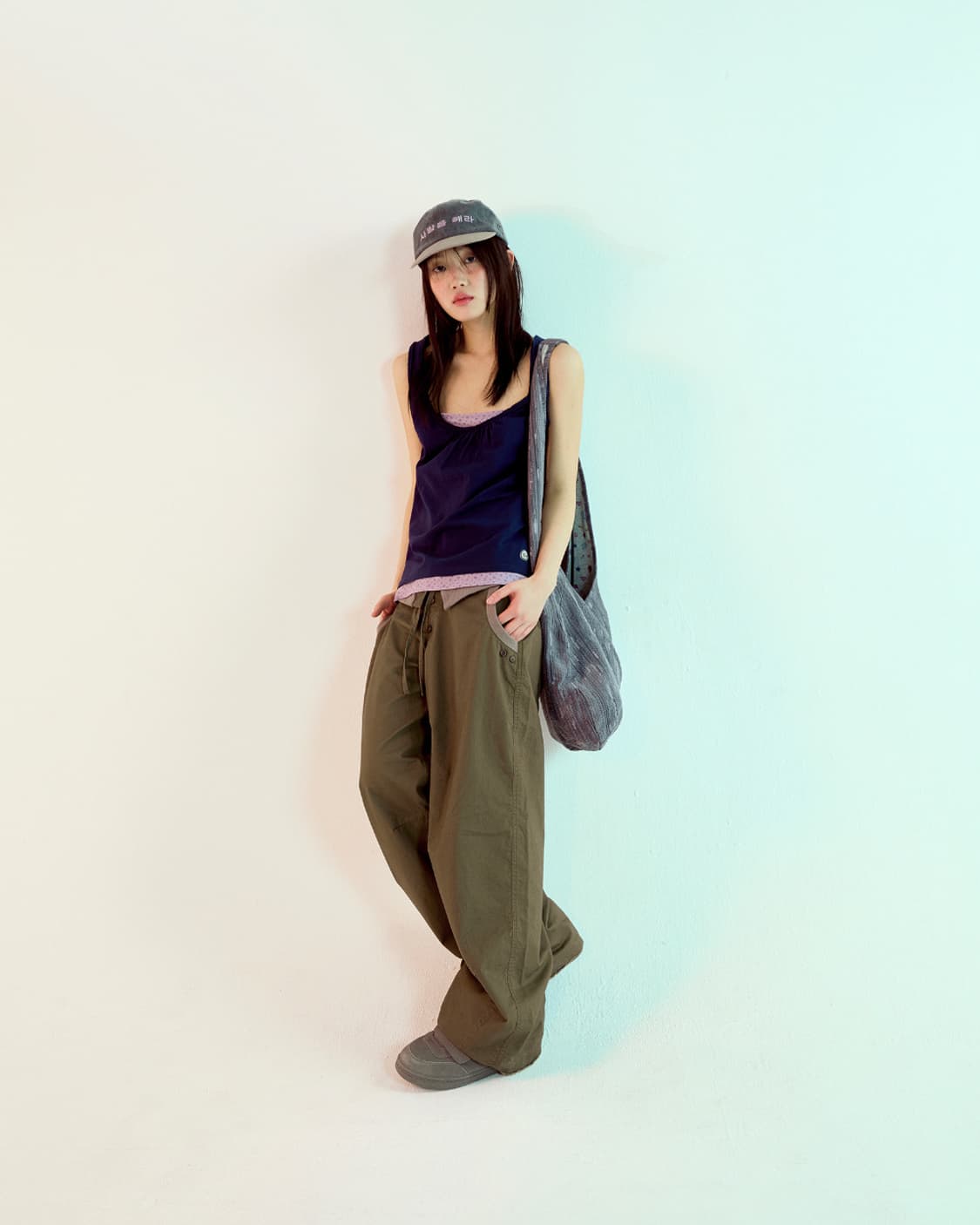 DUDU LAYERED SLEEVELESS NAVY 상품이미지2