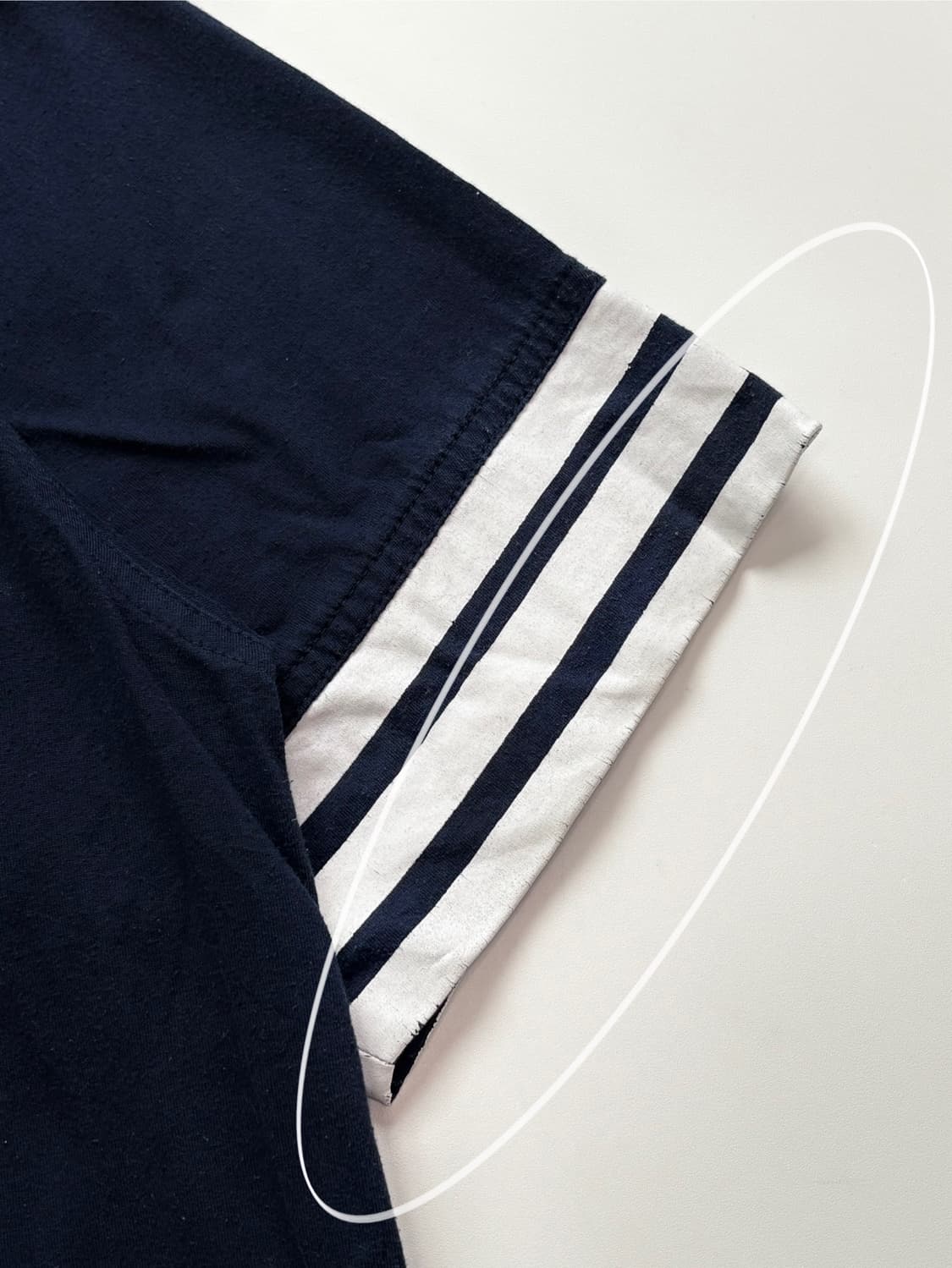 Adidas 올드아디다스 네이비 3-스트라이프 티셔츠  상품이미지8