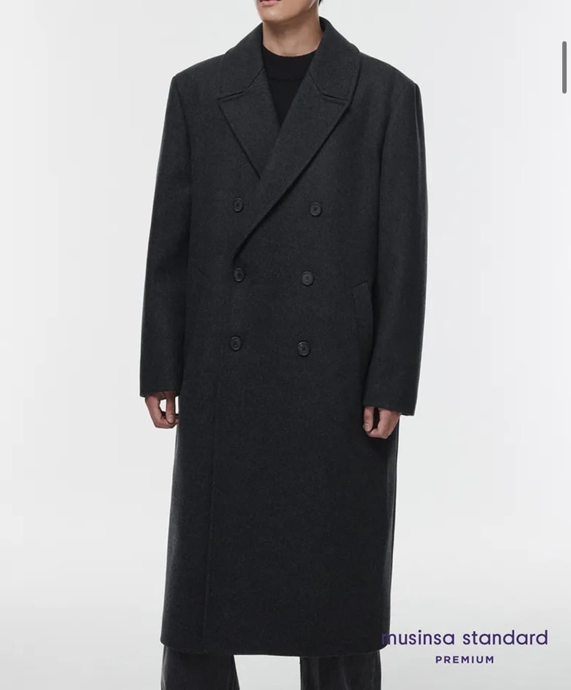 [새상품] 무신사스탠다드 MTR 대디숄더 더블코트 M (정가30만원) 상품이미지3