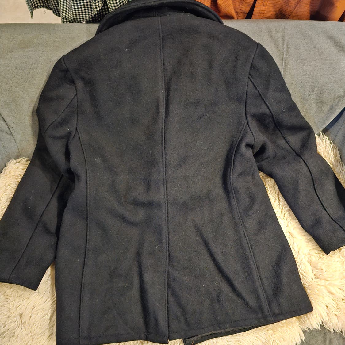 쇼트 피코트 블랙 네이비 상품이미지5