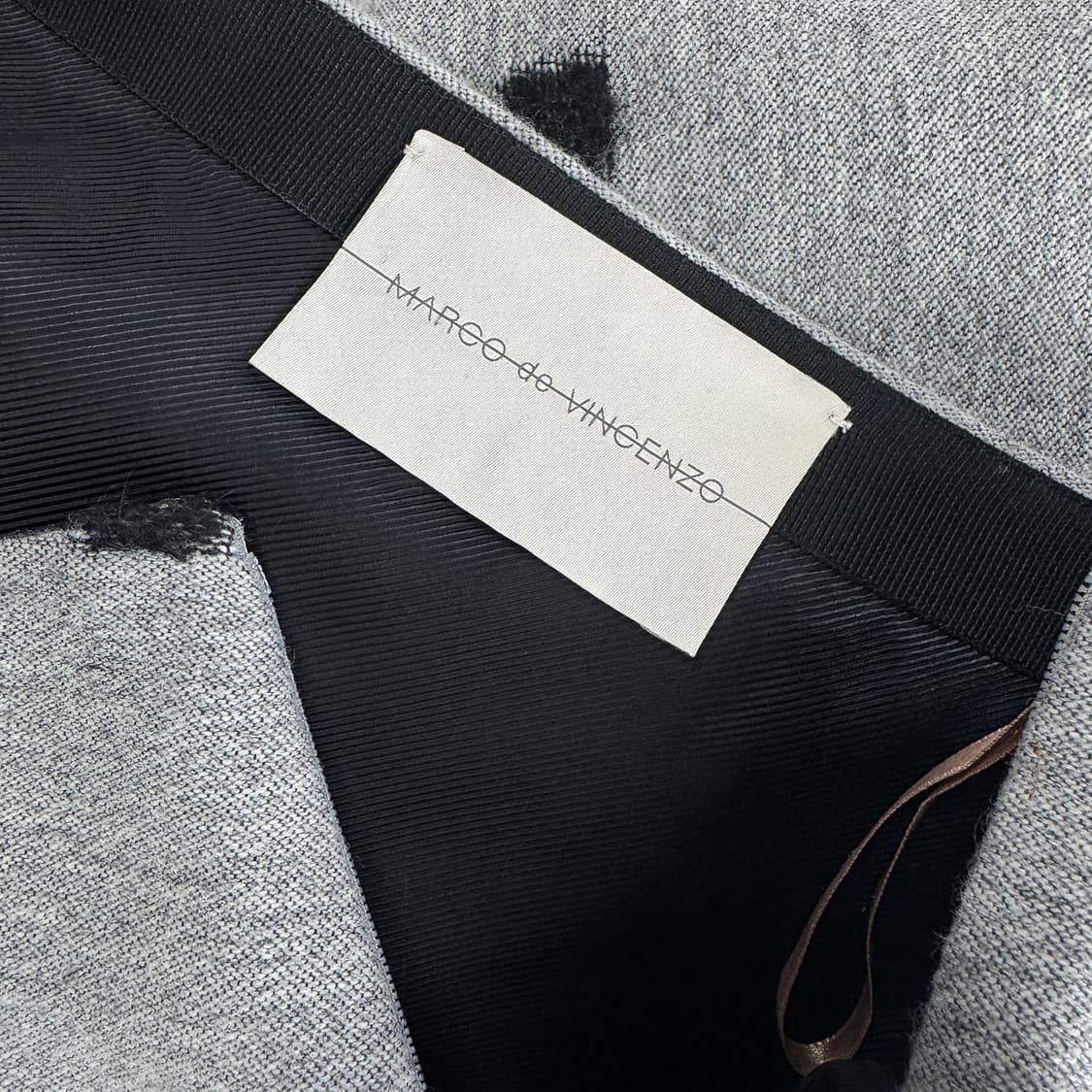 마르코 드 빈센조 자수 패턴 울 스커트 상품이미지2