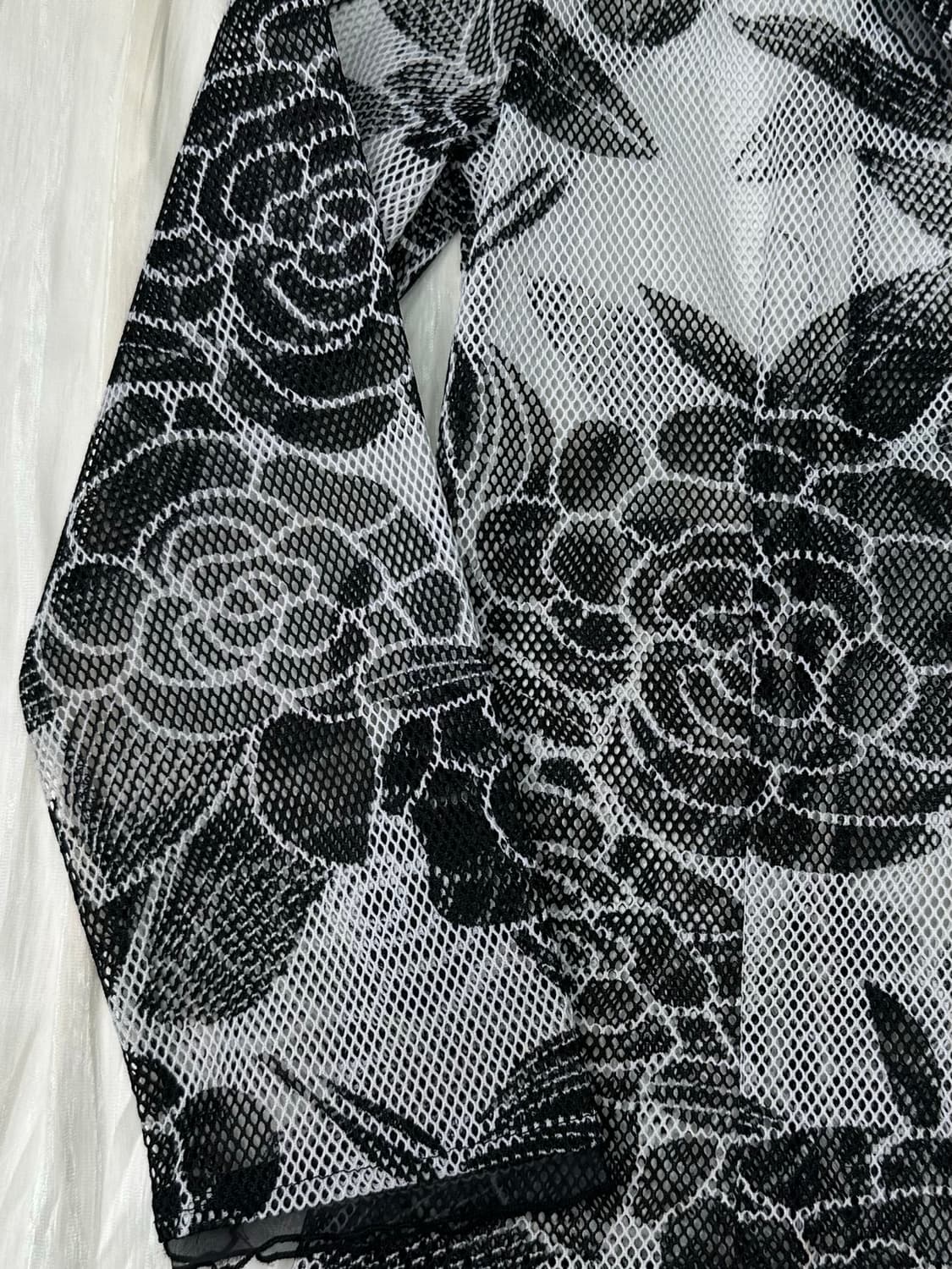Black rose net jacket 상품이미지4