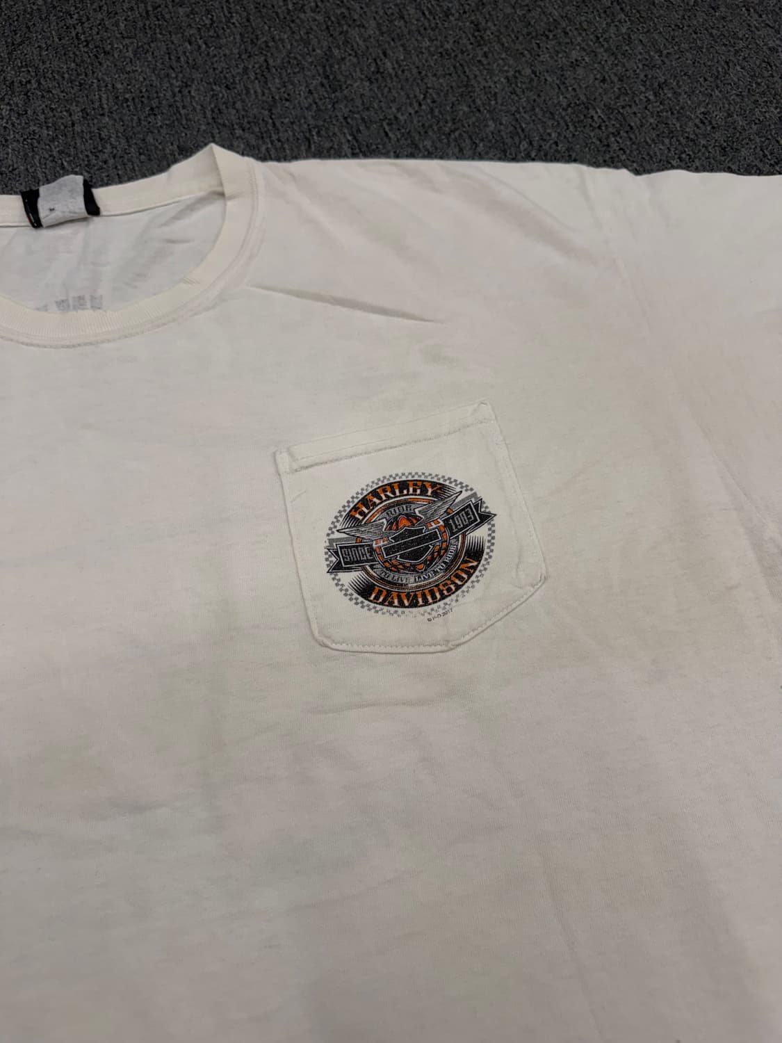 2XL) 할리데이비슨 빈티지 포켓 반팔 티셔츠 상품이미지3
