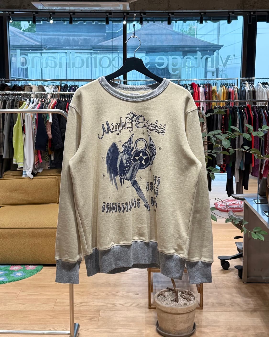 토이즈 맥코이 옐로우 밀리터리 에잇 스웻 셔츠 상품이미지1