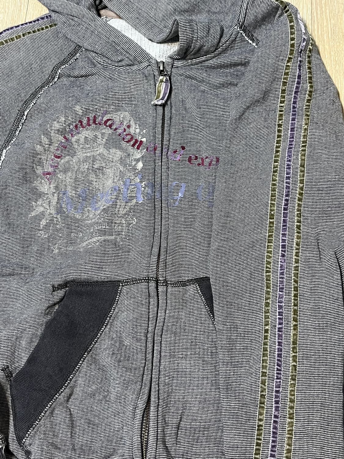 그런지 그레이 후드집업 상품이미지5